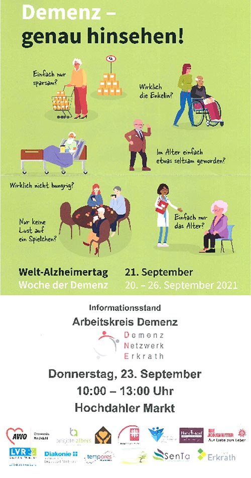 Arbeitskreis Demenz - Infostand am 23. September