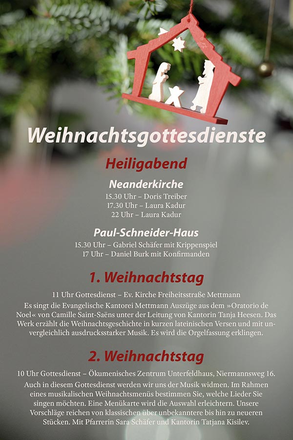 Weihnachtsgottesdienste